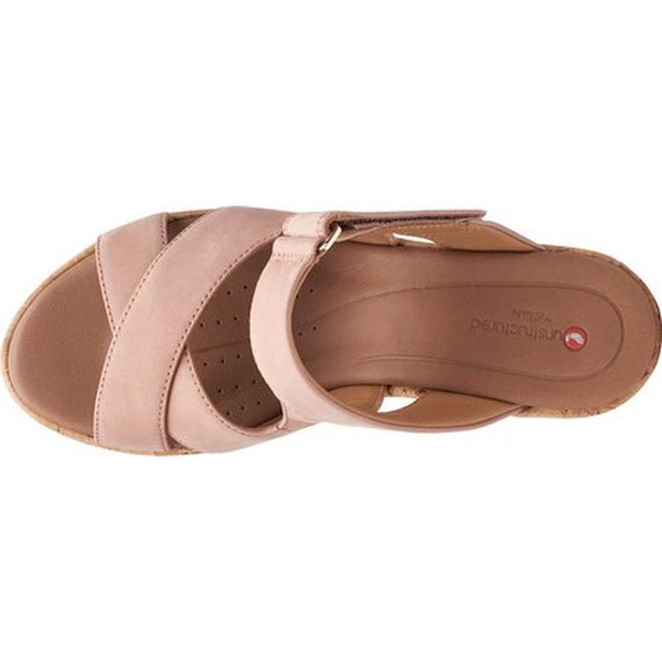 CLARKS Womens Un Plaza Slide Sandal Rose Nubuck Size 8