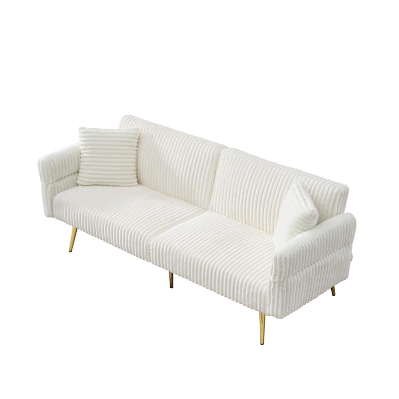 79 inch corduroy sofa bed, foldable double sofa bed