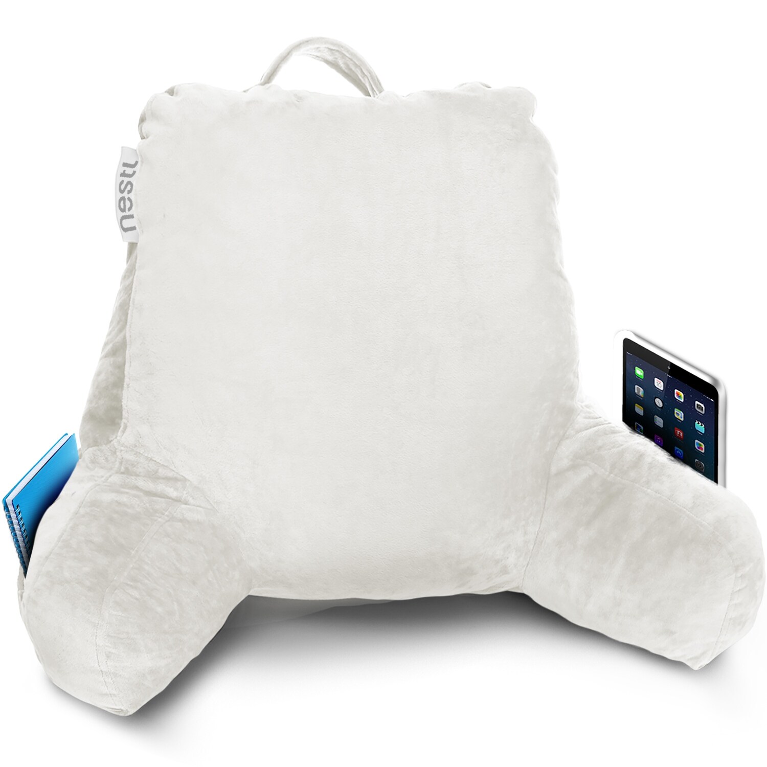 Backrest pillow shop with pockets