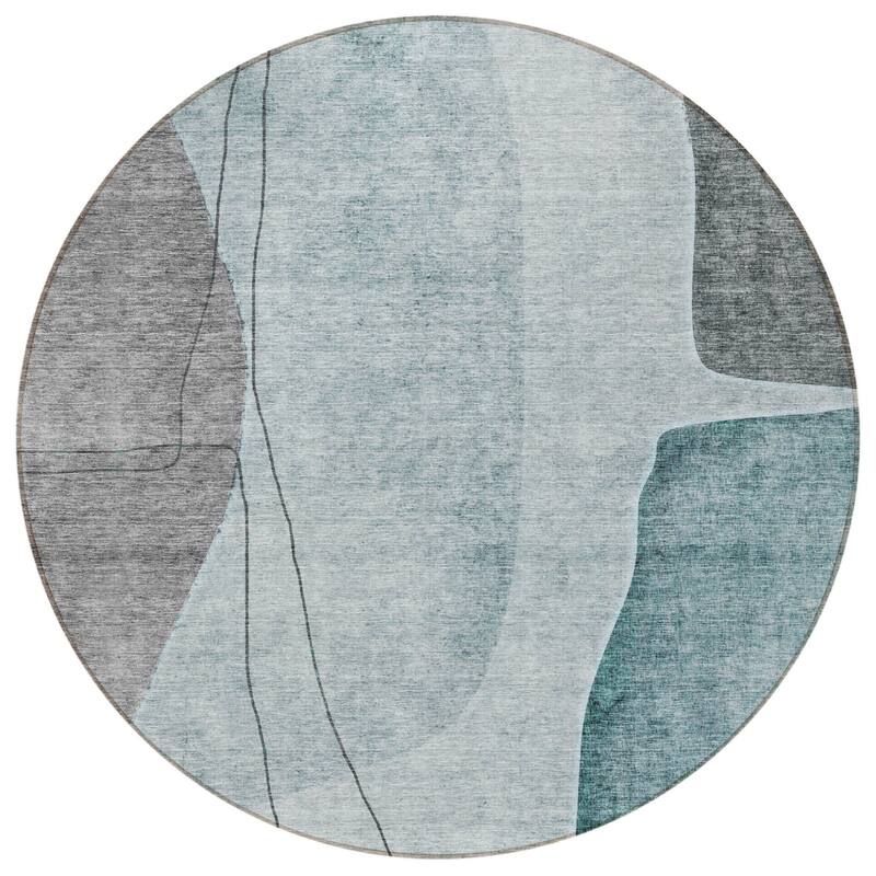 HomeRoots Abstract Transitional Rectangle Outdoor Rug