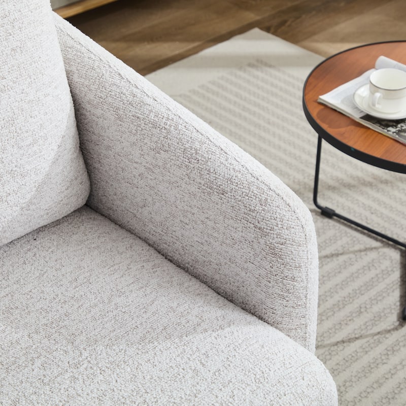 GDFStudio - Clara Chenille Swivel Accent Chair with Sleek Modern Design and Plush Cushioning - 31.5"W