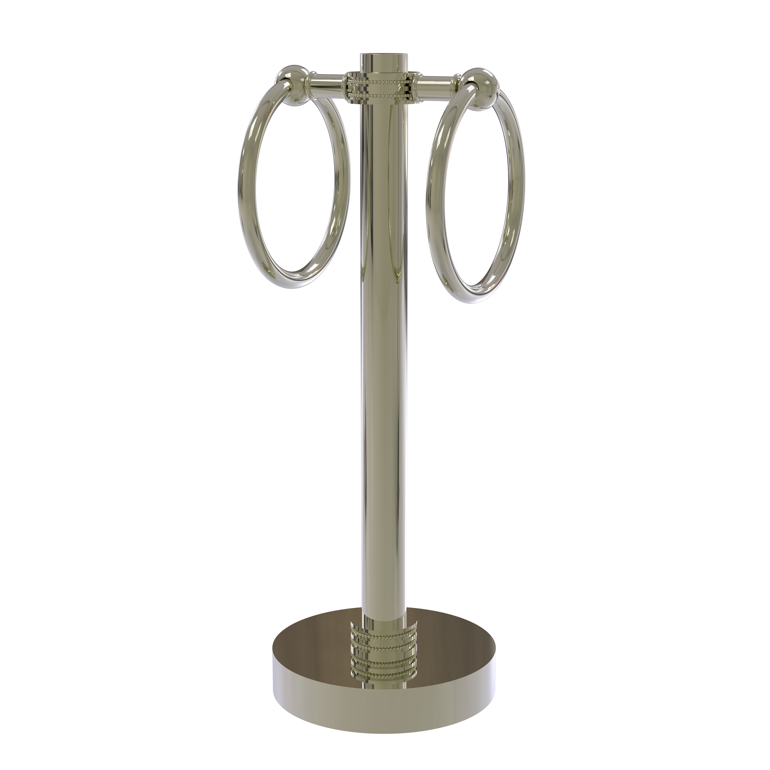 Allied Brass Vanity Top 2 Towel Ring Guest Towel Holder with
