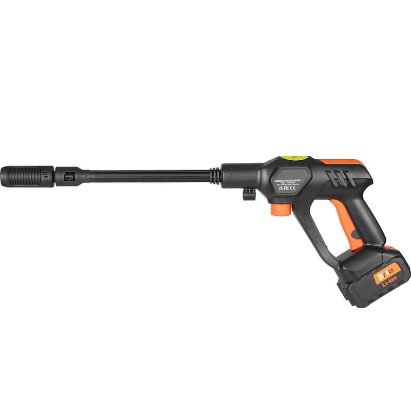 Cordless Pressure Washer, 652-PSI Portable Power Cleaner, Handheld High-Pressure Car Washer Gun with 4.0Ah Battery, Charger - 1.1 GPM