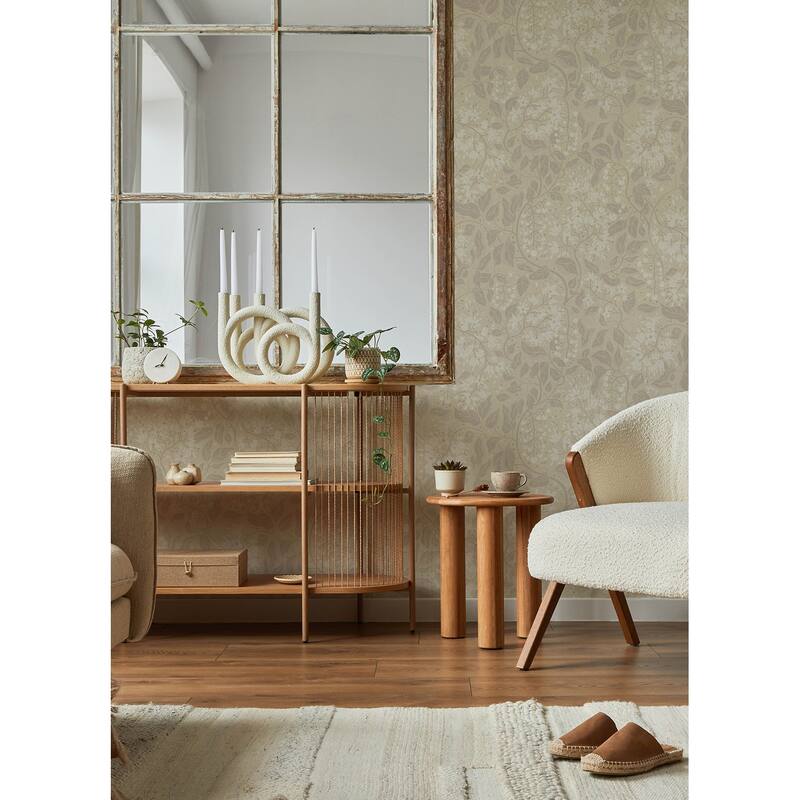 A-Street Prints Turi Wheat Twining Vines Wallpaper