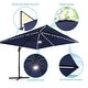 preview thumbnail 28 of 40, BONOSUKI 11.5x9FT LED Cantilever Patio Umbrella with 360 Rotation