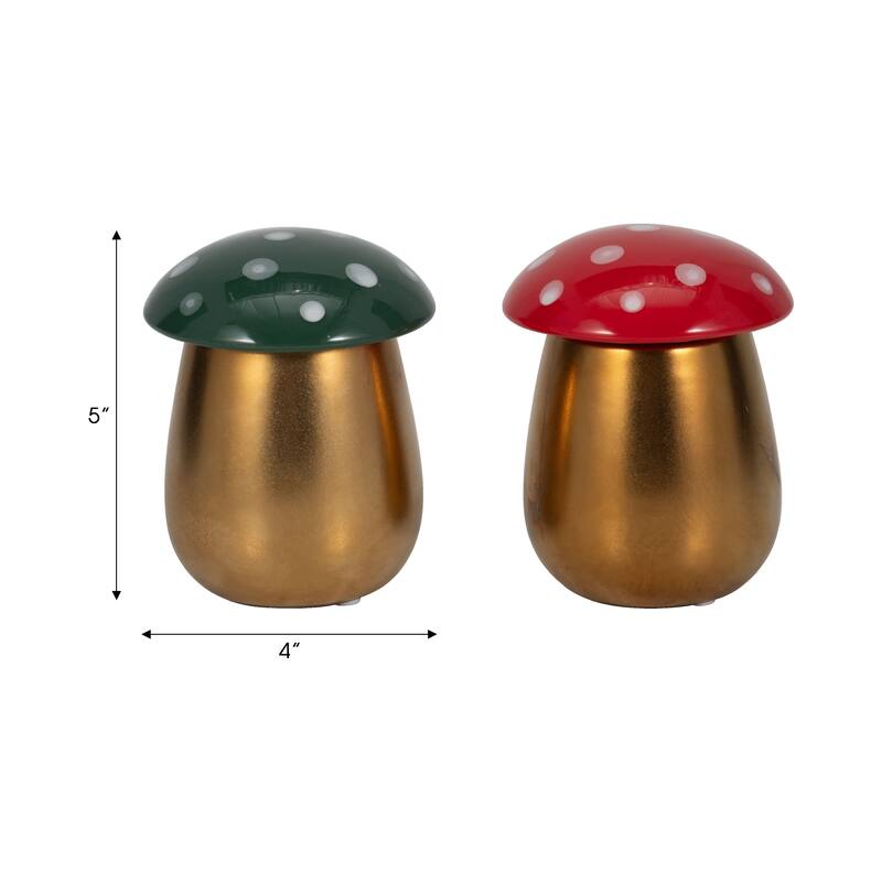 Sagebrook Home 6 Oz 5" Mushroom Cndle, Set of 2 - 4" x 4" x 5"