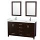 Option Espresso / White Cultured Marble Top / Brushed