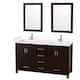 Option Espresso / White Cultured Marble Top / Brushed