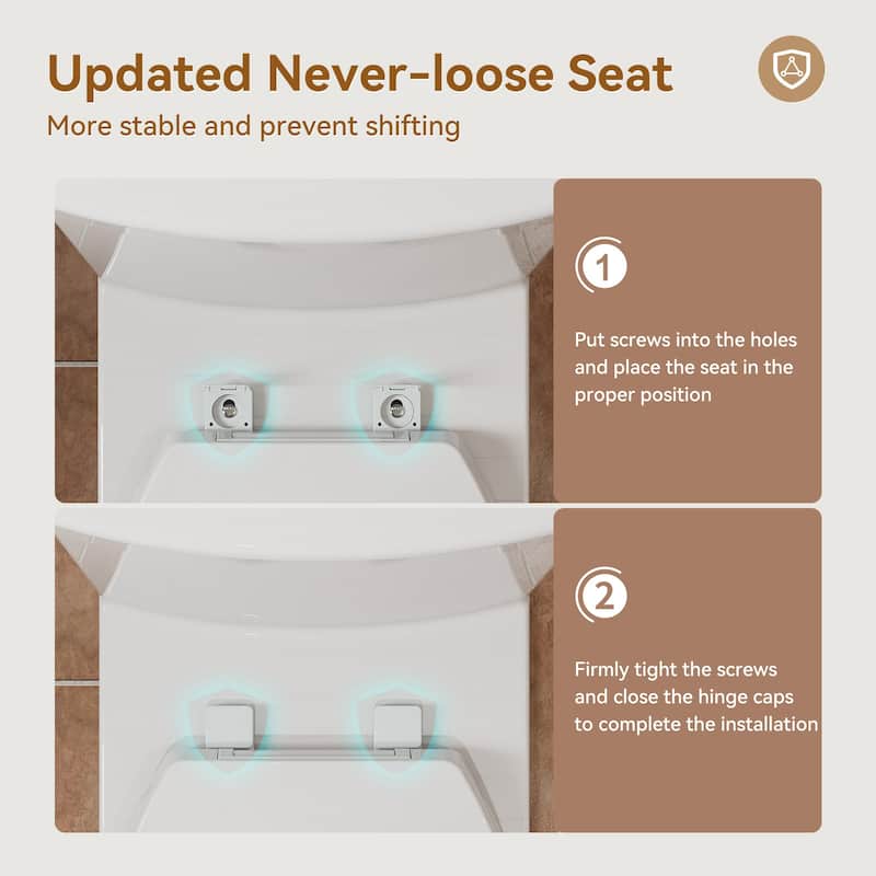 HOROW 1 Piece Single Flush Elongated ADA Height Toilet White 1000g Flush Seat Included - N/A