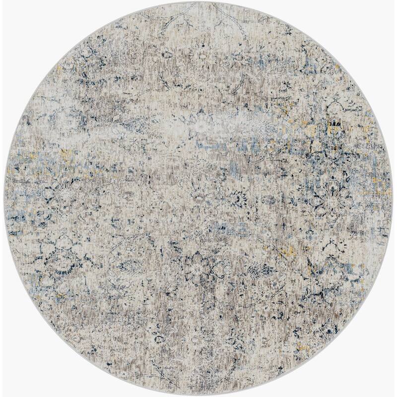Livabliss Cardiff Modern Area Rug - 7'10" x 7'10" Round - Blue