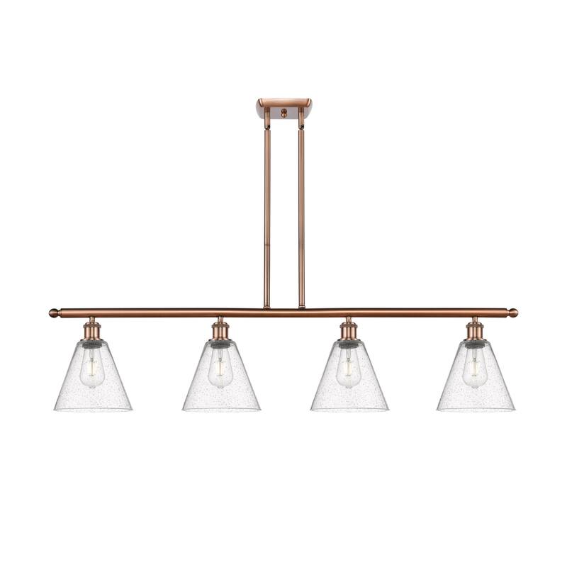 Innovations Lighting 516-4I-12-48 Berkshire Linear Berkshire 4 Light - Antique Copper / Seedy