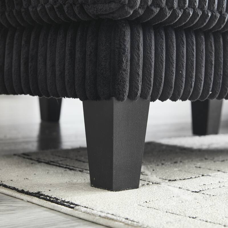 U-Shaped Modular Sectional Sofa with Double Chaise Lounge, Convertible Deep Seat Sleeper Sofa, Velvet Upholstered 4 Seater Sofa