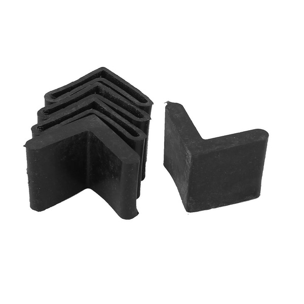 Rubber Triangle Furniture Leg Foot Protection Pad 30mmx30mm 5Pcs Black