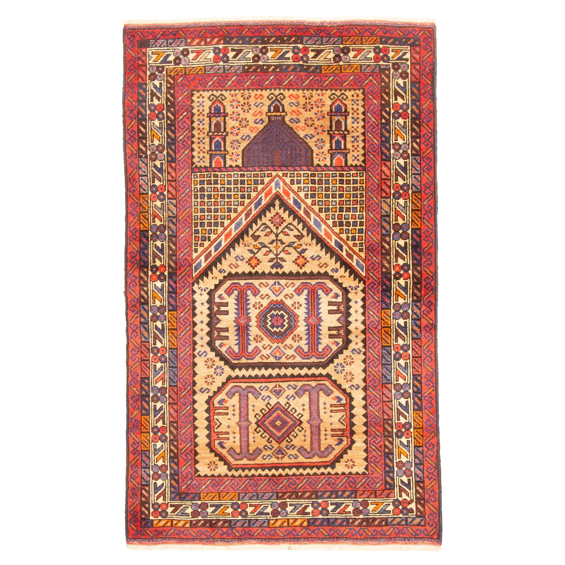ECARPETGALLERY Hand-knotted Teimani Tan Wool Rug - 2'8 x 4'4