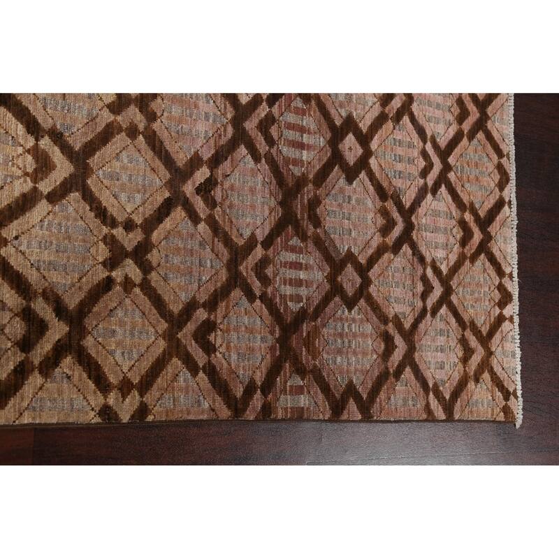 Geometric Gabbeh Kashkoli Oriental Area Rug Wool Hand-knotted Carpet - 5'7" x 7'9"