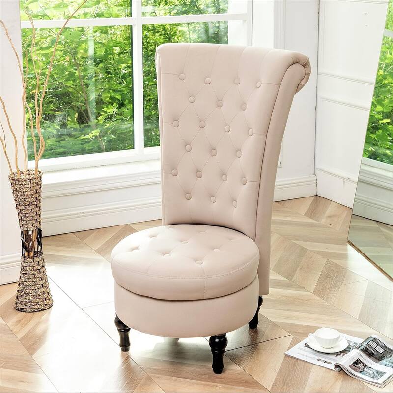 Gosser 20" Wide Velvet High Back Vanity Chair