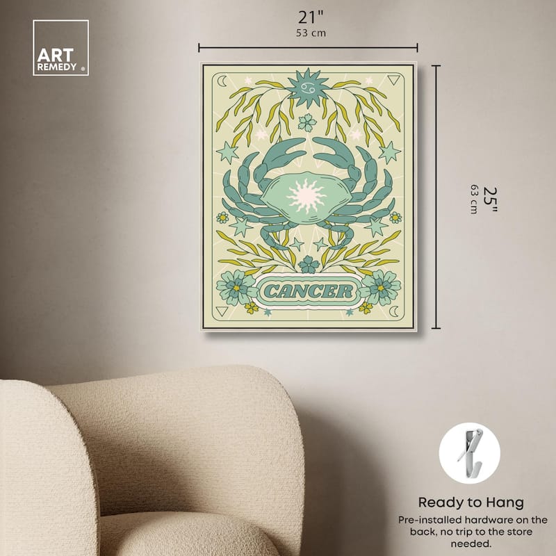Cancer Stars Card Canvas by Art Remedy