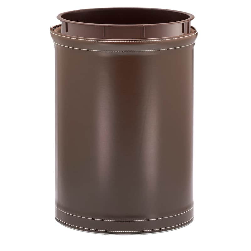 STITCHED 13Qt Oval Wastebasket w/ Liner (2pc Set)