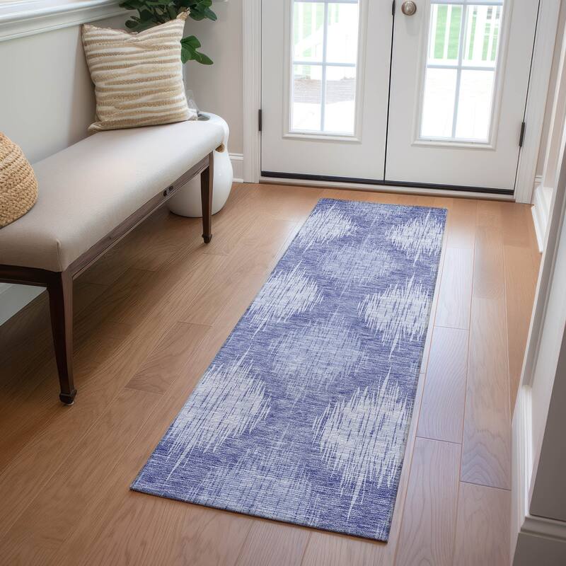 Machine Washable Indoor/ Outdoor Chantille Contemporary Geo Rug