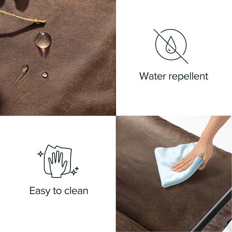 Priage by ZINUS Faux Leather Sling Accent Chair