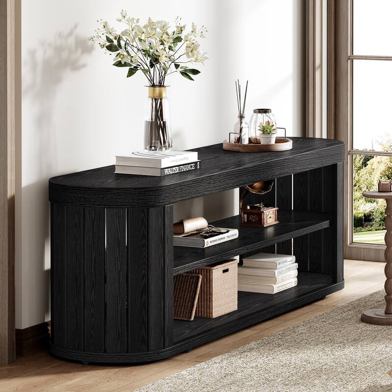 TV Stand, Storage Shelf Media Console, Living Room Bedroom Entertainment Center Accent Television Stand