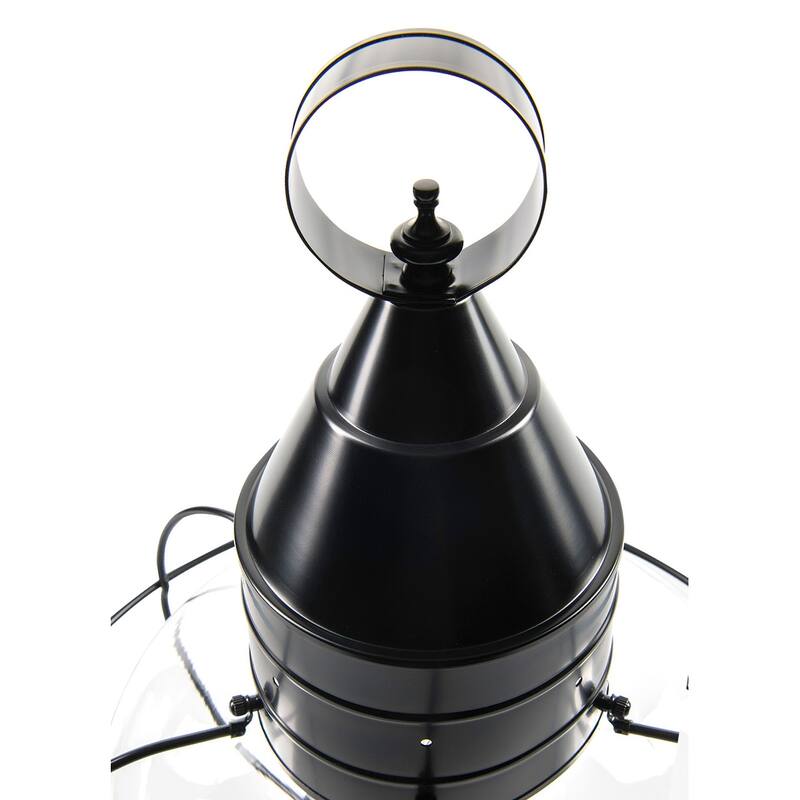 Elk Home Classic Onion Outdoor Post Light - Gun Metal with Seeded Glass