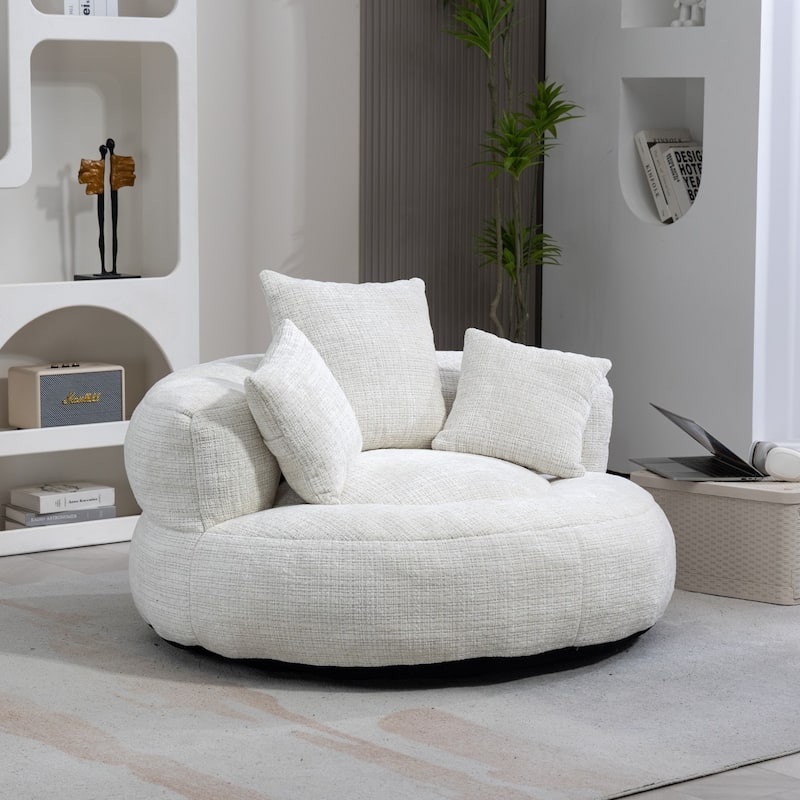 Oversized Chenille High Back Bean Bag Couch for Adults and Kids