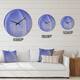 Designart 'Dark Blue Agate Structure' Modern Wood Wall Clock - Bed Bath ...