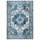 SAFAVIEH Monaco Lillie Boho Medallion Distressed Area Rug - 6'7" x 6'7" Square - Ivory/Blue