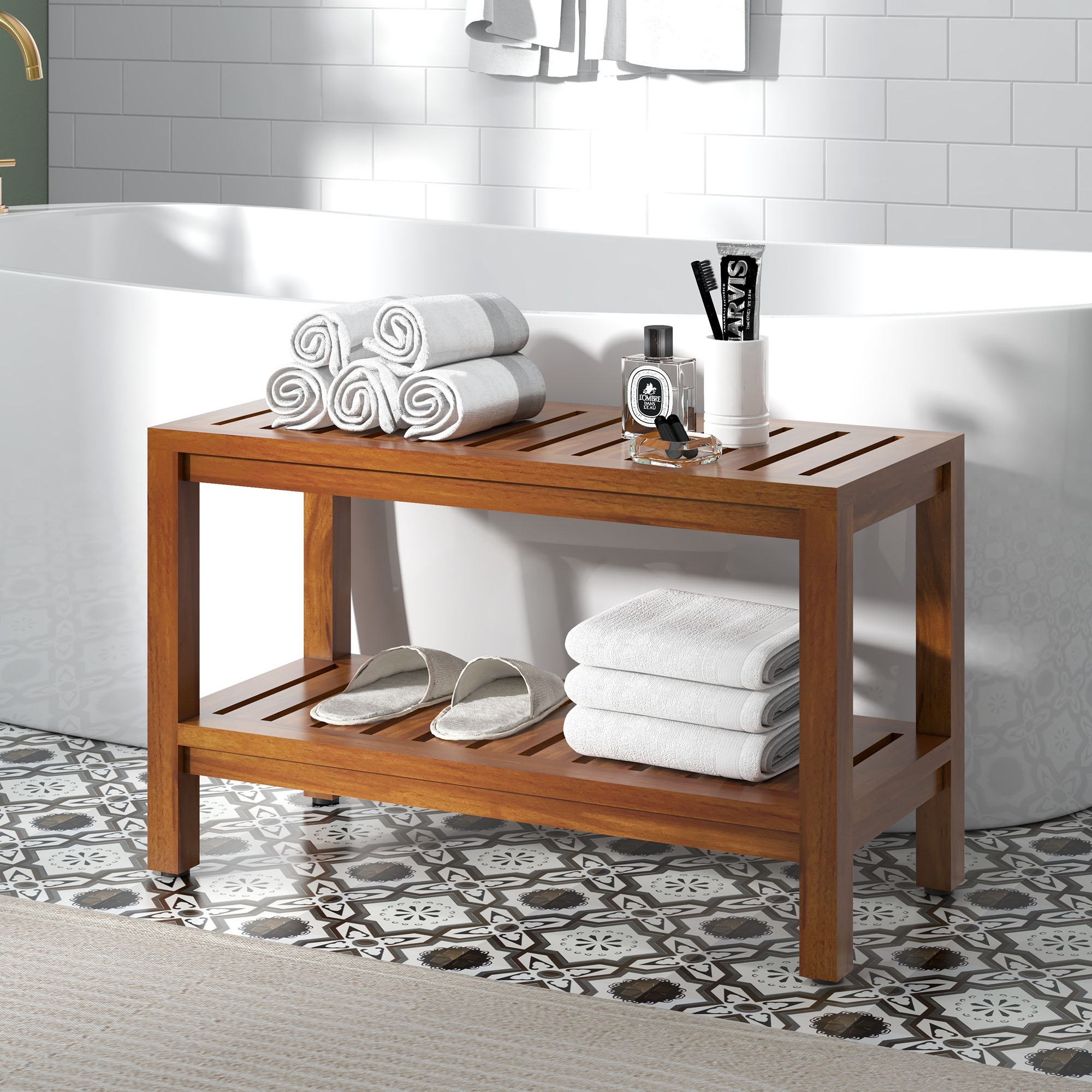 Teak Shower Stools Bed Bath Beyond