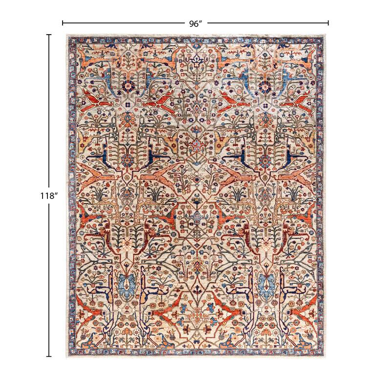 Serapi One-of-a-Kind Hand-Knotted Area Rug - Ivory - 8' 0" x 9' 10"