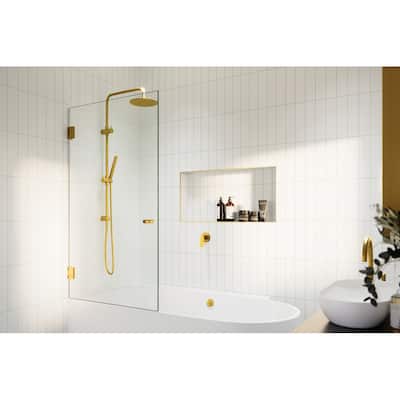 Glass Warehouse 58.25" x 34" Frameless Shower Bath Door - Door Only