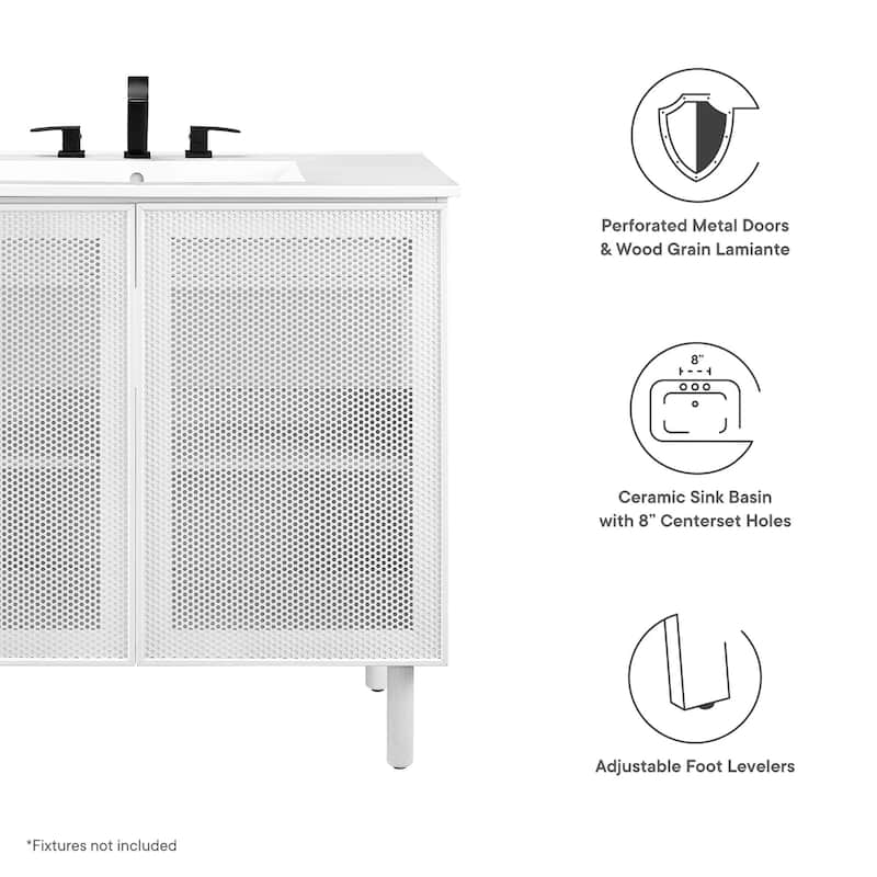 Calla 24" Perforated Metal Bathroom Vanity