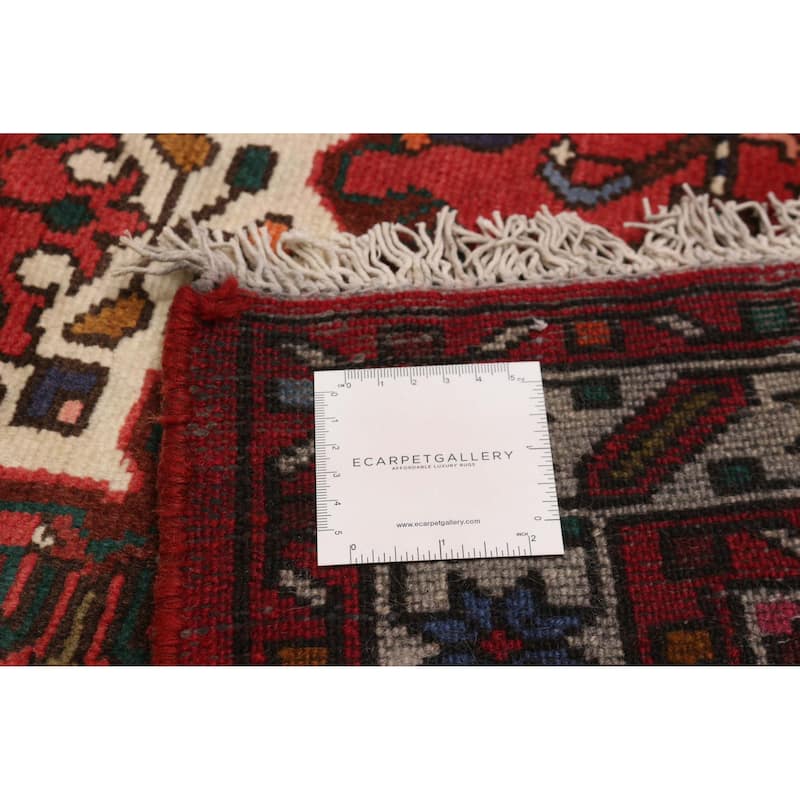 ECARPETGALLERY Hand-knotted Andelz Red Wool Rug - 3'7 x 4'11