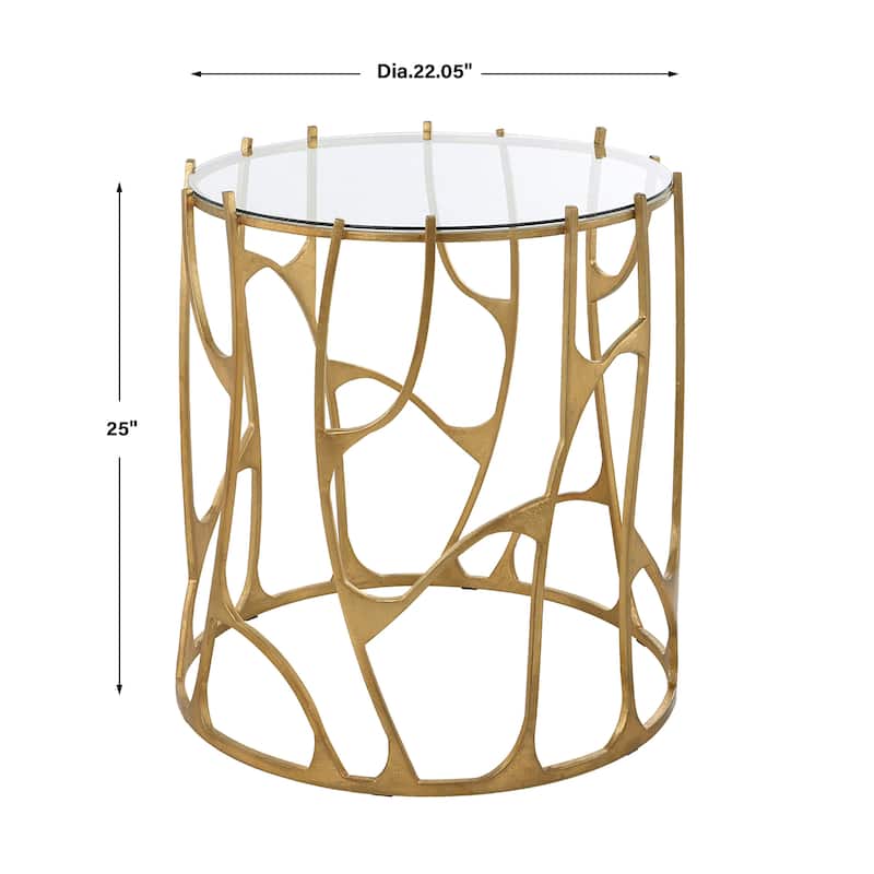 Uttermost Ritual Round Gold Side Table - 22.05 W X 25 H X 22.05 D (in)