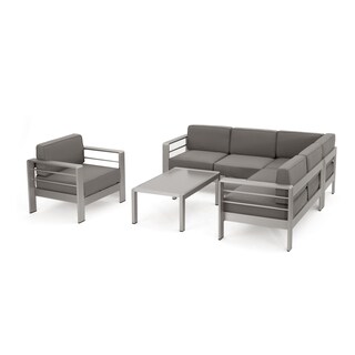 Cape Coral Outdoor 5-piece Sectional Sofa Chat Set by Christopher Knight Home