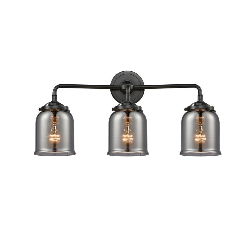 Innovations Lighting Small Bell 3 Light 23" Wide Bathroom Vanity Light - Oil Rubbed Bronze / Smoked