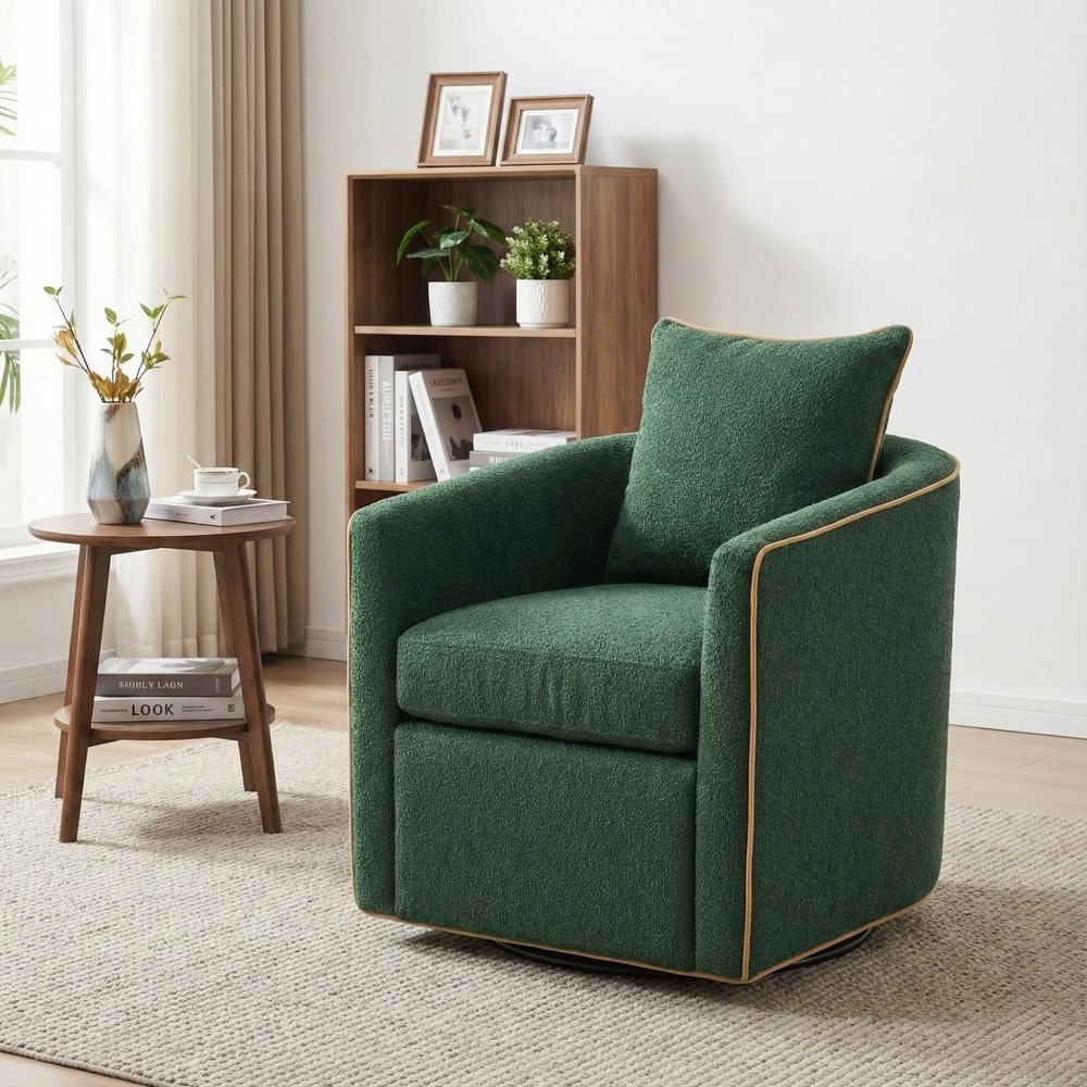Christopher Knight Home - Averly Modern Upholstered Swivel Accent Chair with Curved Arms