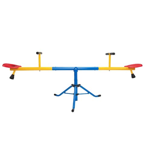 360-Degree Rotation Seesaw, Indoor Outdoor Teeter Totter for Kids