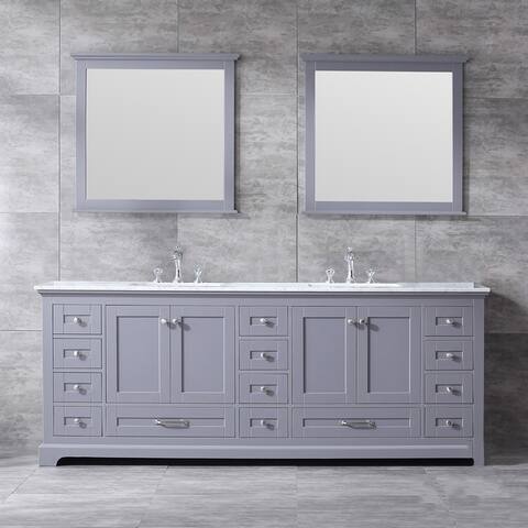 Lexora Dukes 84 inch Double Bathroom Vanity Complete Set with Faucet