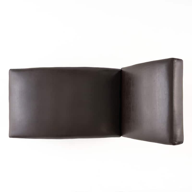 Christopher Knight Home - Finlay Leather Chaise Lounge