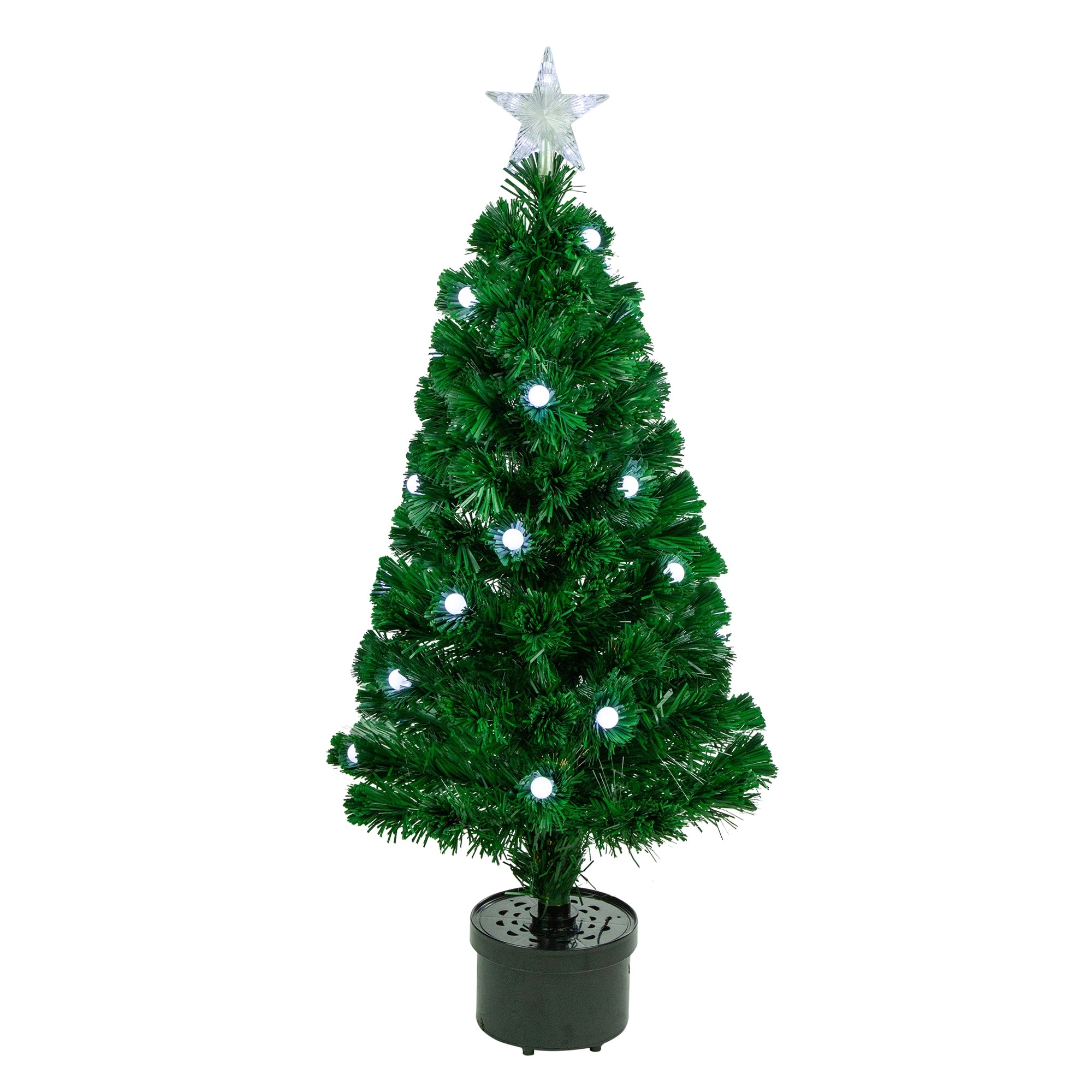 4' Pre-Lit Color Changing Fiber Optic Artificial Christmas Tree with  Snowflakes