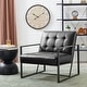 preview thumbnail 13 of 108, Glitzhome Set of Two 30.5"H Mid-Century PU Leather Tufted Accent Chairs