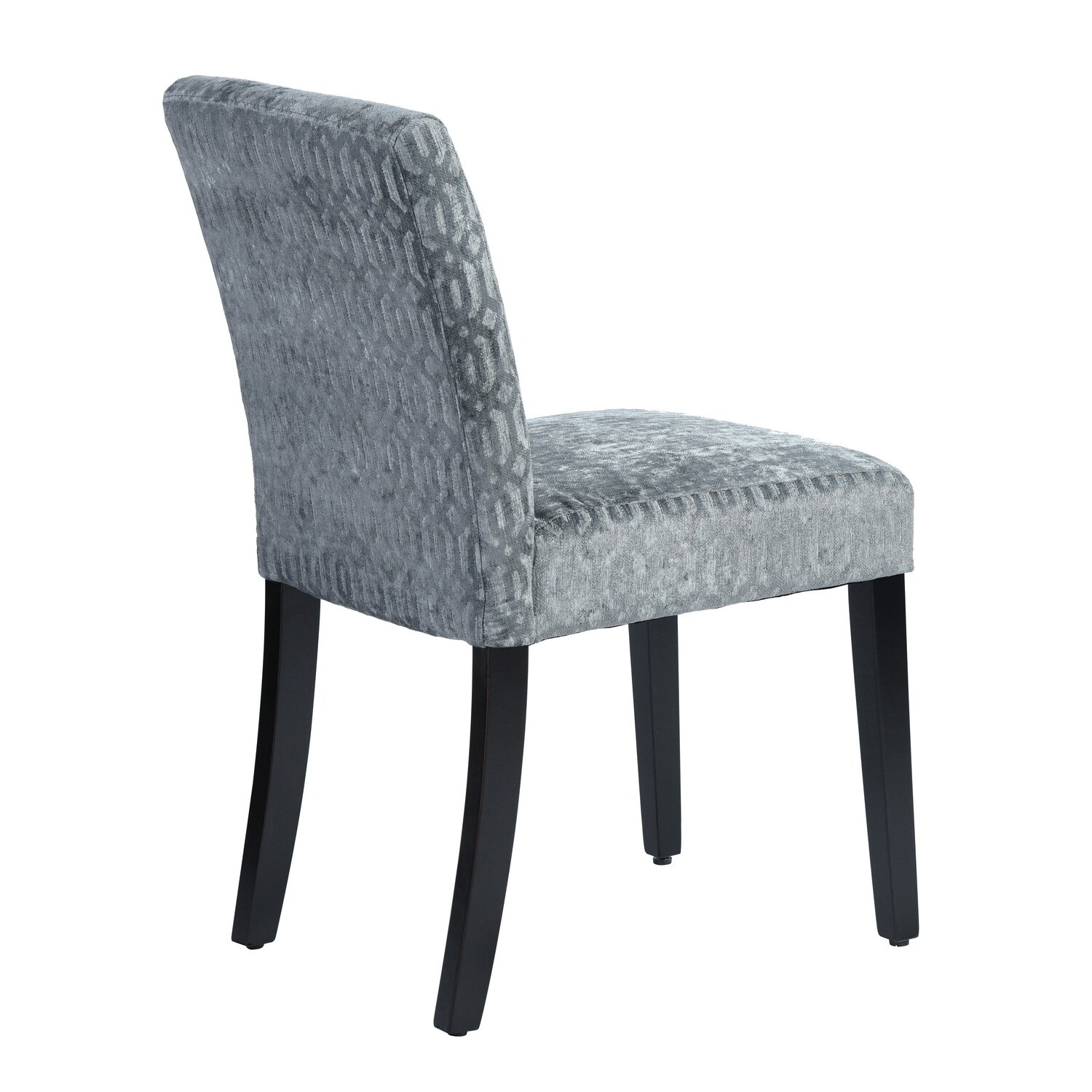 Upholstered Dining Chairs Set of 2 Modern Dining Chairs with Solid Wood Legs Grey