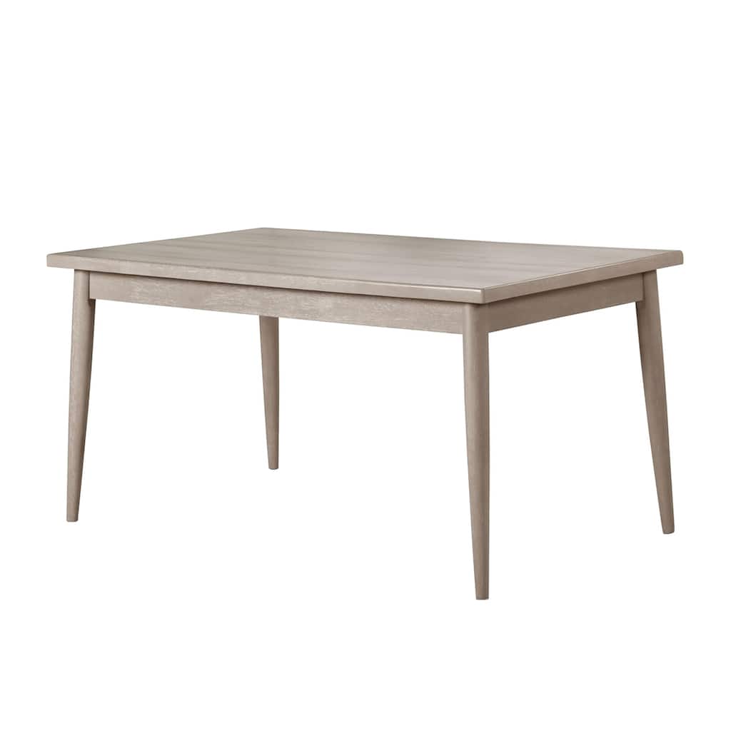 Rectangular Wooden Dining Dining Table with Tapered Legs in Gray
