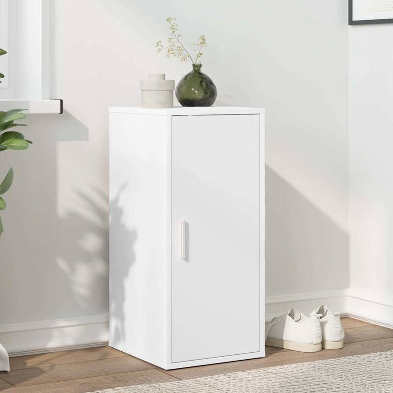 vidaXL Shoe Cabinet Engineered wood Medium Shoe Cabinet - White (3)