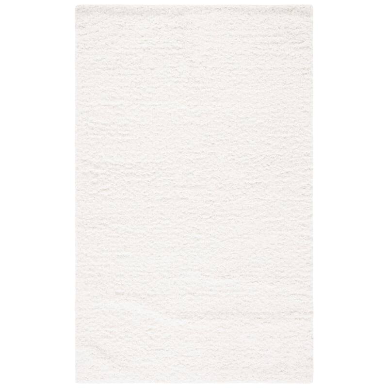 SAFAVIEH Handmade Sheep Shag Kalie Solid Polyester Rug