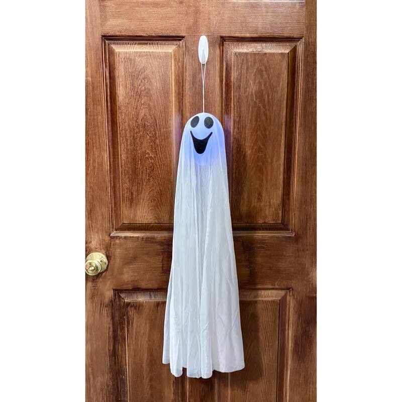 35" Hanging Halloween Light Up Friendly Ghost, Set Of 2