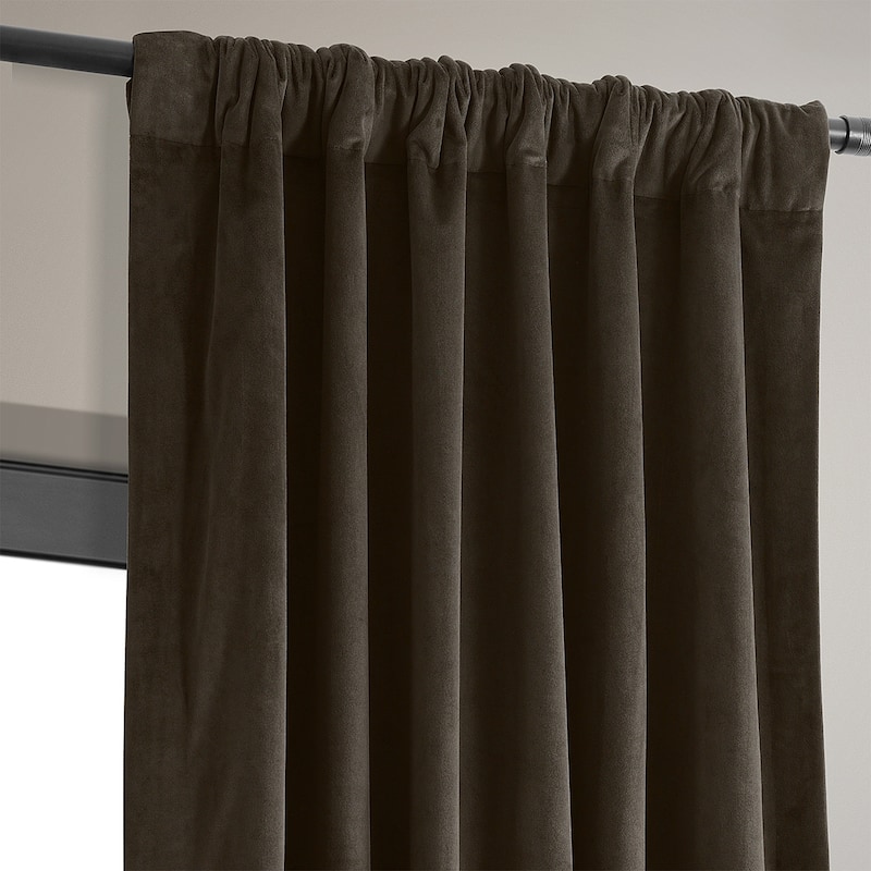 Exclusive Fabrics Signature Java Blackout Velvet Curtain (1 Panel)
