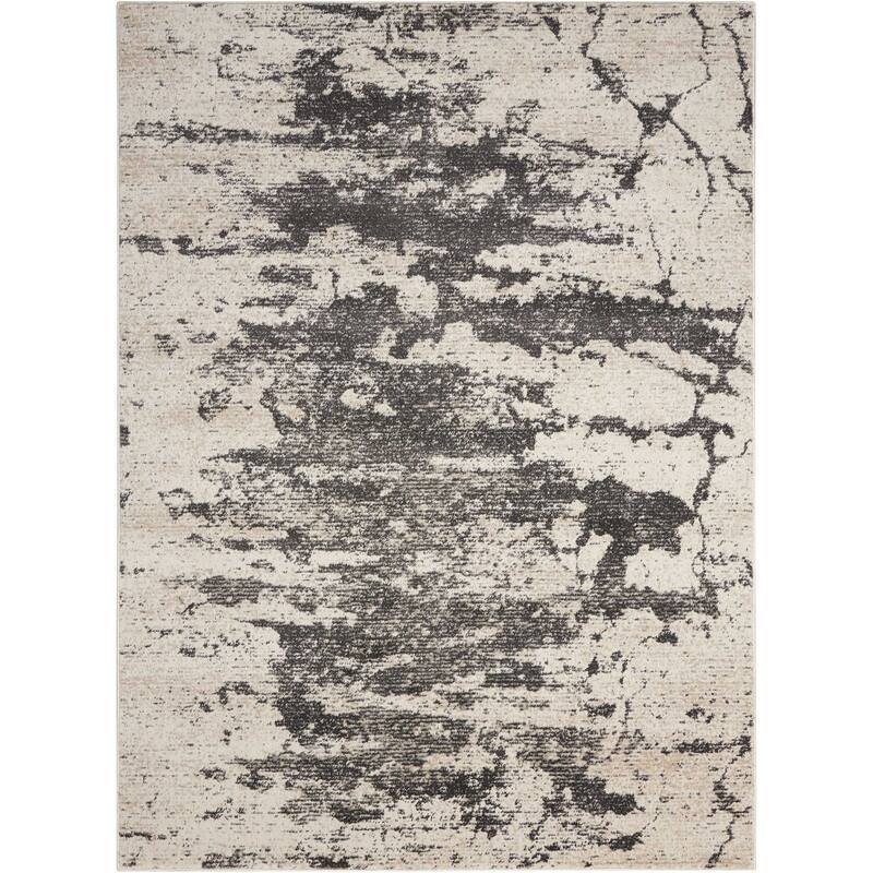 Nourison Maxell Modern Abstract Ombre Grey Ivory Area Rug